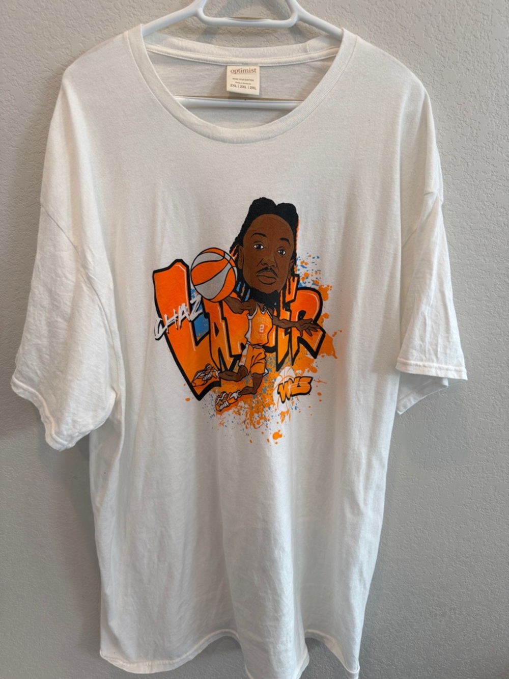 Tennessee Vols White Graphic Basketball Tee - Orange Print